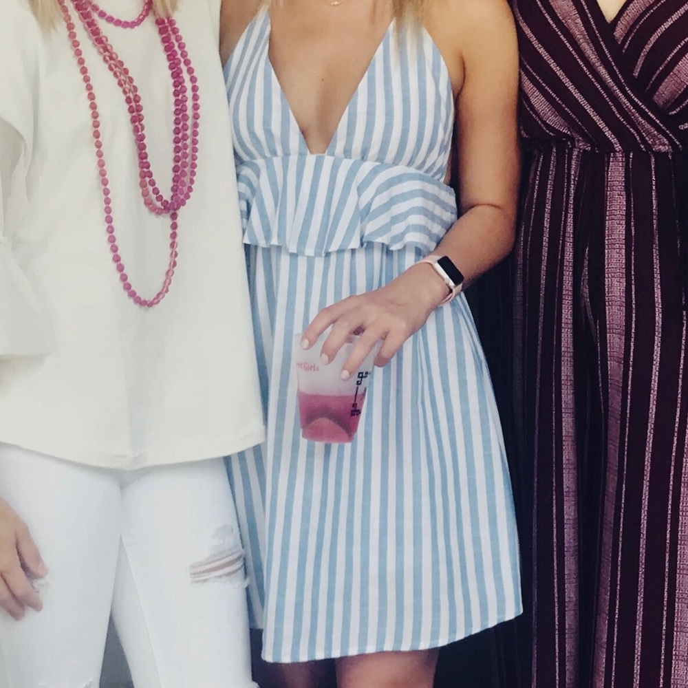 Blue + White Stripe Sundress